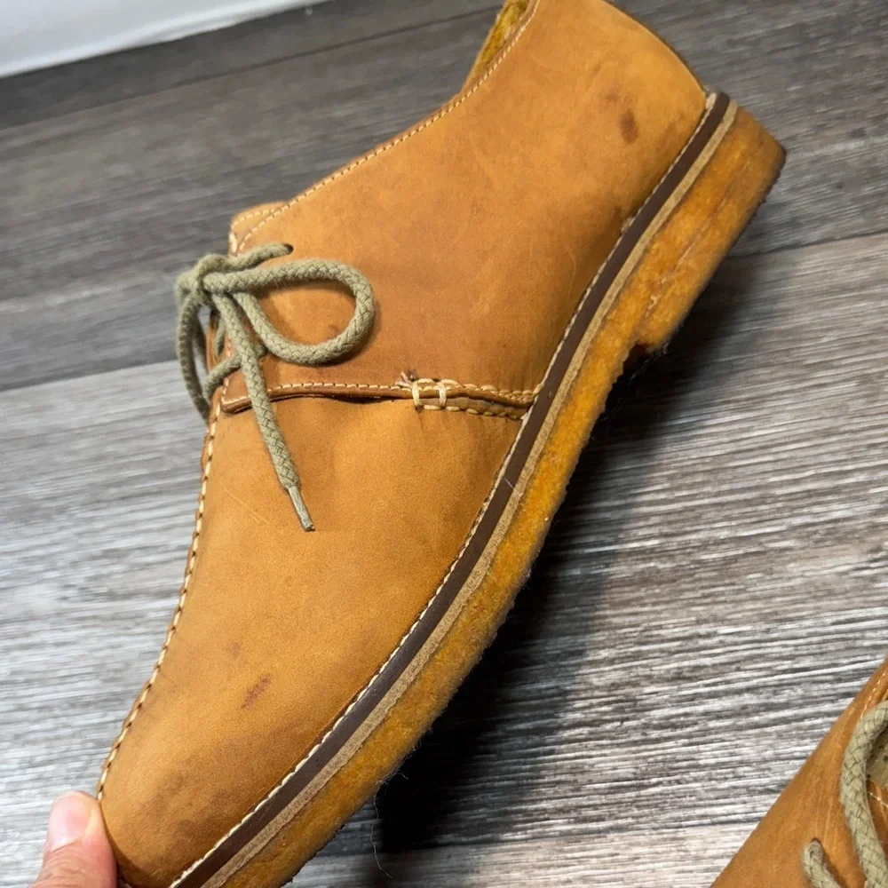 Orvis Tan Leather Men's Oxfords size 11.5 (s259)